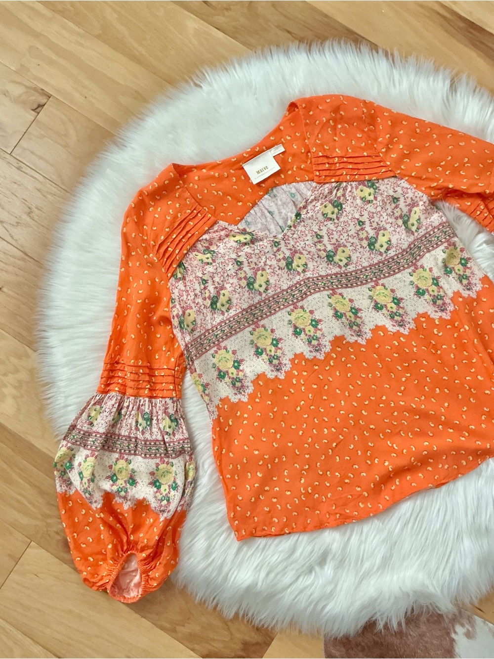 Maeve Anthropologie Ceresco Peasant Blouse Size Medium